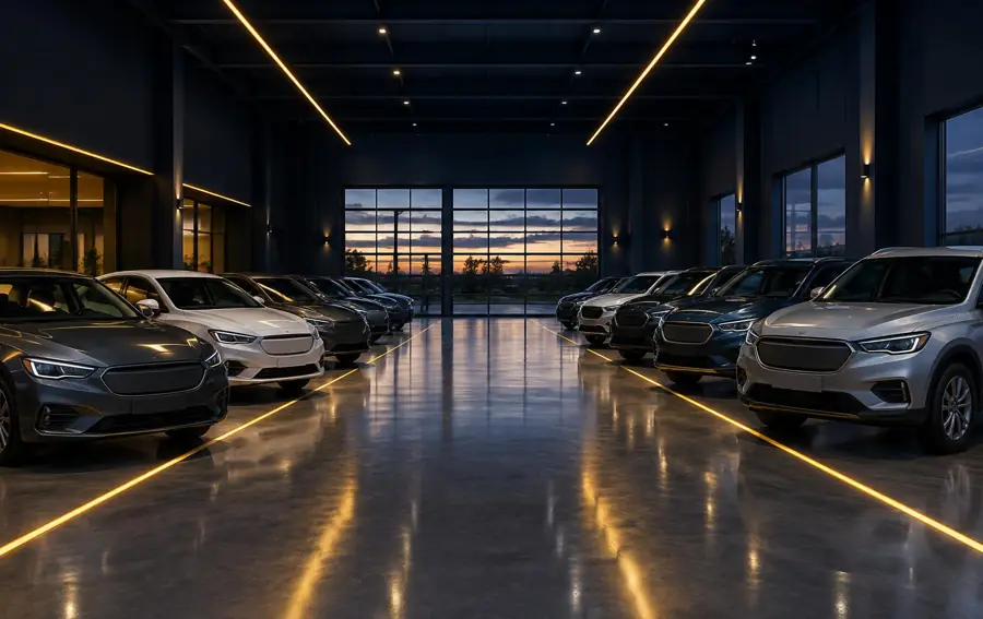 Ο χώρος της AutoGrats με αυτοκίνητα έτοιμα για παράδοση